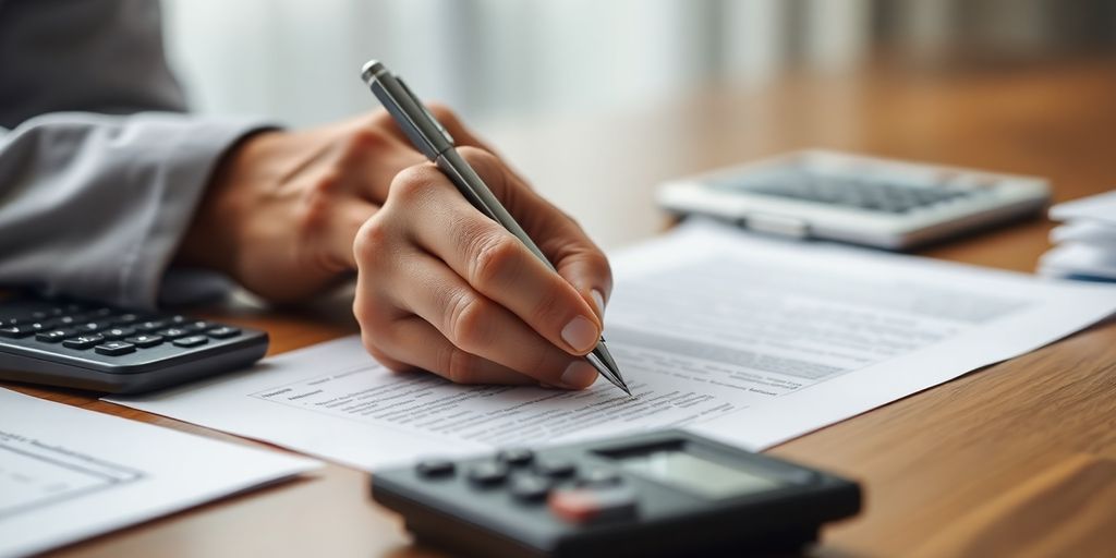 Person signing LLC formation documents with a pen.